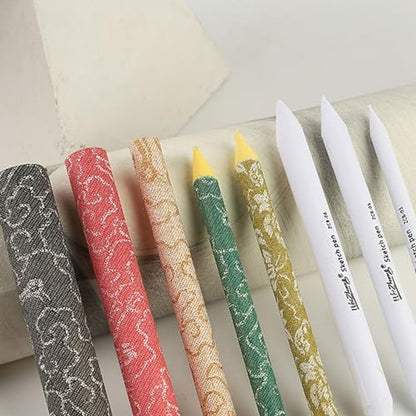 Paper Blending Stumps and Tortillions Set, Soft Rice Paper Art Blenders for Sketch Drawing, Mixing Tools for Artists and Hobbyists - color: 3 white