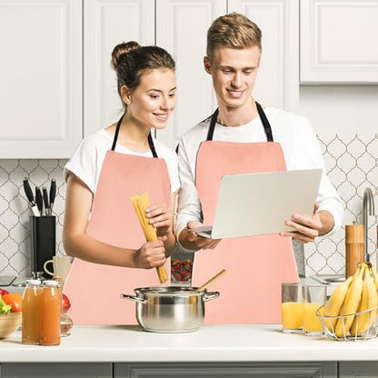 Heavy Duty Waterproof Apron - for Unisex Adult, Ultra Lightweight, Chemical Resistant Industrial Work Apron - color: Pink-1pack
