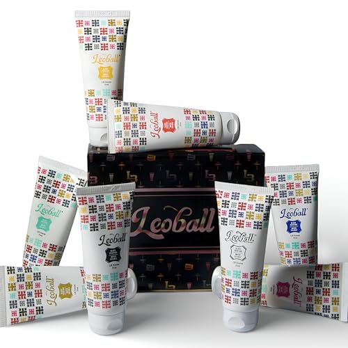 Leoball® Water-Soluble Block Printing Ink CMYK+ Master Set of 8 Must-Have Colors with Lustrous Finish, 1.25-Ounce Tubes
