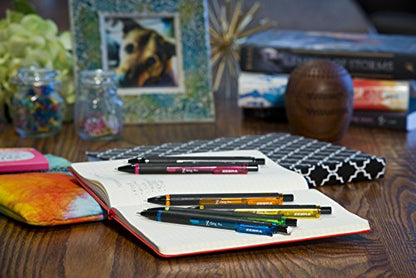 Zebra Pen Z-Grip Plus Mechanical Pencil, 0.7mm, with Lead and Erasers, Assorted Barrel Colors, Blue, Pink, Black, 3-Pack