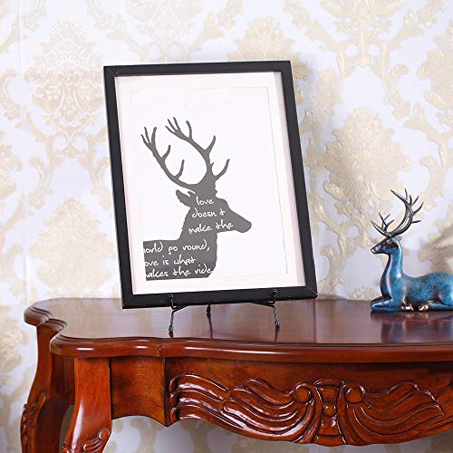 LIONWEI LIONWELI 12inch(2pack) Upgraded Anti-Slip Iron Plate Display Stand Black Easel Display Stand Photo Holder Stand,Displays Picture Frames, Decorative Plates, and Artworks - size: 12inch(2pack)