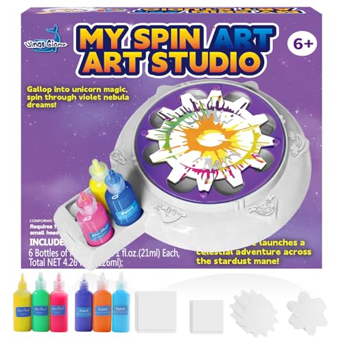 Wings Giant Paint Spin Art Machine Kit for Kids, Paint Spinner with Splatter Guard, Thicker Painting Spinner Arts & Crafts Birthday Gifts for 6-12 Years Old Boy, Girl