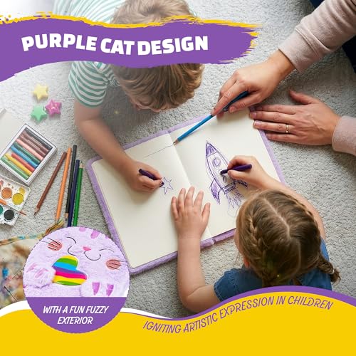 VOTUM Sketch Book: Personalized Artist Sketchbook: Sketching, Drawing and Creative Doodling. Notebook and Sketchbook to Draw and Journal with Stickers and Pens (Cat) - color: Cat