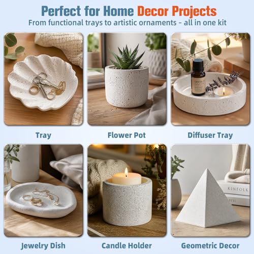 JDiction ResinCrete Decor-Etch Stone Effect Microcement Kit – Aggregate Inlaid & Acid-Etch Formula | High Hardness & Fast Curing | 5:1 Precision Mix for Real Stone Texture (1000g Powder+200g Liquid)