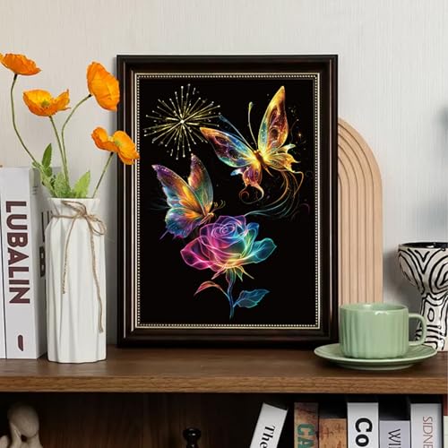 Scratch Art Paper for Adults, 8 Sheets 11.2 x 8.2 inches,Rainbow Scratch Art DIY Craft Gift 5 Paint by Scratch Tools （ Butterfly & Peacock） - style: Butterfly & Peacock