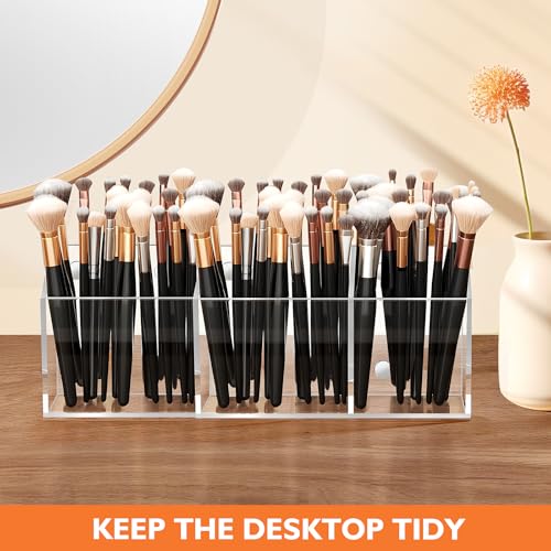 Ameceres Magnetic Pen Holder Classroom Organization Acrylic Marker Holder for Whiteboard Refrigerator Locker Accessories Pencil Dry Erase Marker Basket (3 Compartments * 1) - size: 3 Compartments * 1