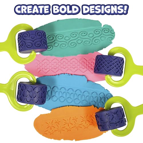 READY 2 LEARN Paint & Dough Explorers | 4 Patterns | Set 2 | Imagine Colors | Playdough Accessories | Paint Stamps and Clay Tools for Kids
