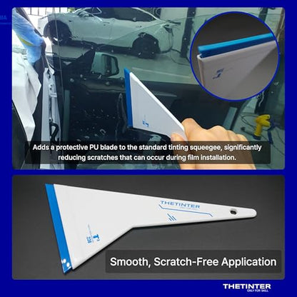 Window Tint Squeegee Kit – Professional Car Tinting Tools Set with PU Blade & ABS Handle, Scratch Free Squeegee for Window Tint, Vinyl Wrap, PPF & Auto Detailing