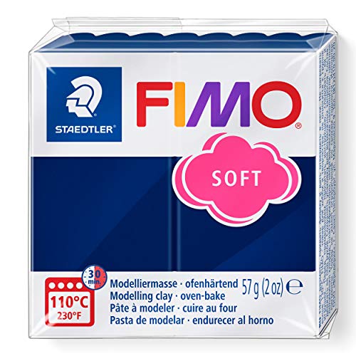 STAEDTLER FIMO Soft Polymer Clay - -Oven Bake Clay for Jewelry, Sculpting, Crafting, Windsor Blue 8020-33 - color: Windsor Blue, size: 57 g (Pack of 1)