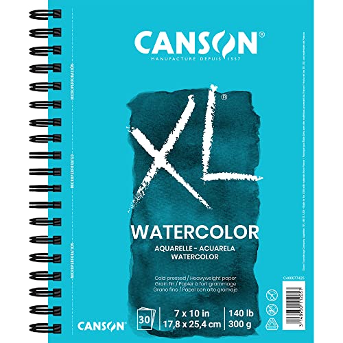 Canson XL Series Mixed Media and Watercolor Paper Pads, 9x12 in 60 Sheets and 7x10 in 30 Sheets - size: 9x12, style: Mixed Media + Watercolor Paper, 30 Sheets