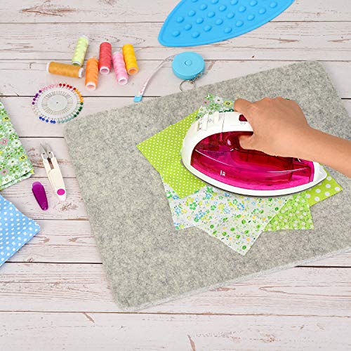 Rdutuok 17"x13.5" Wool Pressing Mat 100% New Zealand Felted Wool Ironing Mat Pad for Quilter, Sewing, Quilting Supplies and Notions - size: 17" x 13.5"