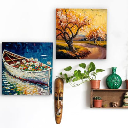 Falling in Art 2 Pack Unfinished Wooden Canvas Panels, 24x24 Gallery Birch Wood Panels Kit, 1 1/2" Deep Art Cradle Boards for Acrylic Painting, Pouring and Burning ﻿ - size: 24*24 2 Pack