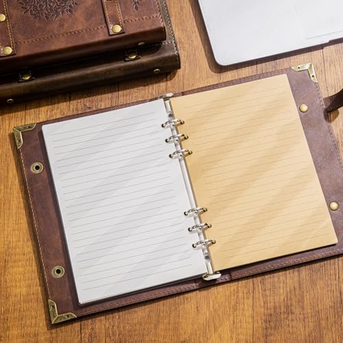 DND Notebook Dragon Journal for Dungeons And Dragons/D&D Accessory Gifts | refillable Leather 400 Pages A5 personalized Notepad for Men and Women(1-Khaki-Dragon) - color: 1-Khaki-Dragon