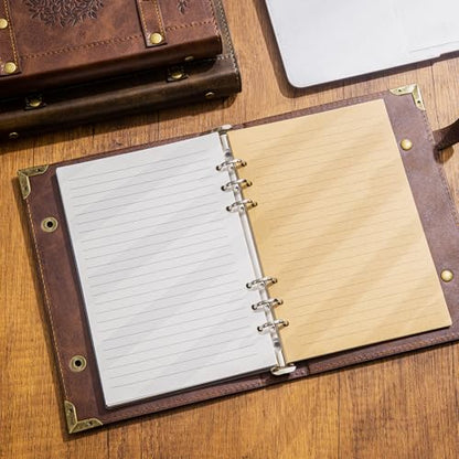 DUROTAN DND Notebook Journal Refillable Leather A5 Binder 400 Pages | For Dungeons and Dragons Gifts D&D Accessories for dm players Men&Women(3-Khaki-Dragon Totem) - color: 3-Khaki-Dragon Totem