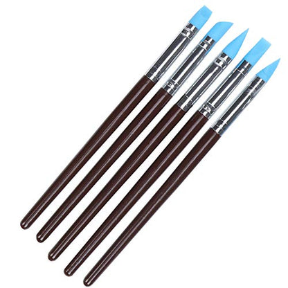 25pcs Ceramic Pottery Tools Set for Clay Sculpting and Embossing, Wooden Stainless Steel Silicone Craft Tools with Storage Bag for Handbuilding Wheel Throwing and Ceramic