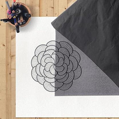 DOITOOL 25 Sheets Tracing Paper Carbon Graphite Transfer Carbon Paper Black Art Craft