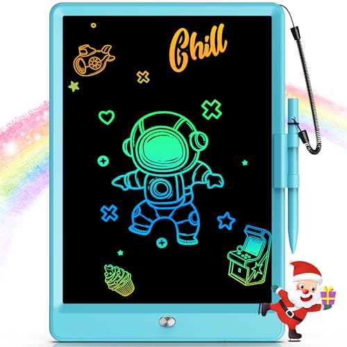 Bravokids Toys for 3-6 Years Old Girls Boys, LCD Writing Tablet 10 Inch Doodle Board, Electronic Drawing Pads, Educational Birthday Gift for 3 4 5 6 7 8 Years Old Kids Toddler (Blue) - color: Blue, size: 10 inch