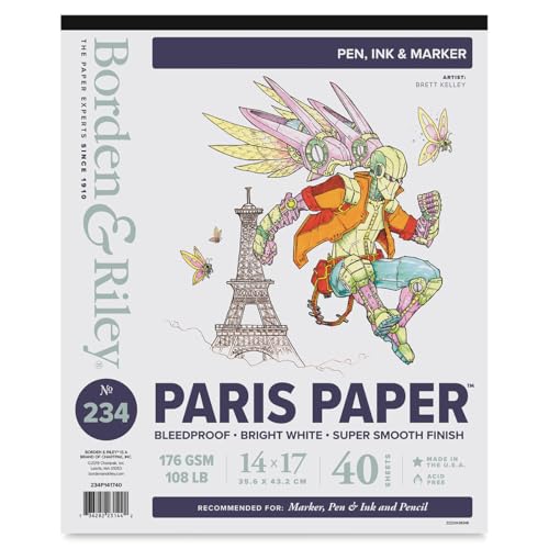 Borden & Riley Paris Paper For Pens 14x17,White