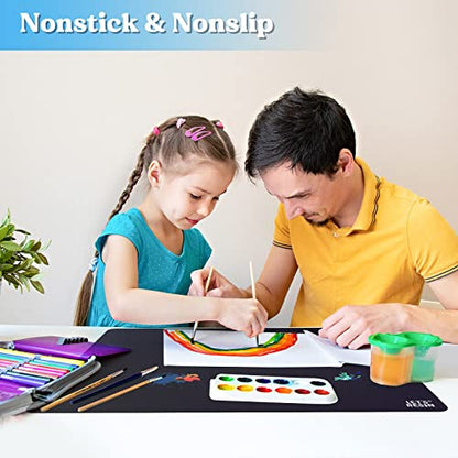 LET'S RESIN Extra Large Silicone Mat for Crafts, 27.7'' x 19.7'' Nonstick & Nonslip Silicone Crafts Mat, Multipurpose Heat-Resistant Table Protector Silicone Sheets for Resin, Liquid, Paint, Clay - size: 27.7'' x 19.7''