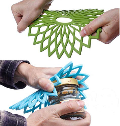 ME.FAN Silicone Trivet Mat - Kitchen Hot Pads for Pots & Dish - Insulated Teapot Trivet - Flexible, Durable, Non-Slip Large Coasters 3 Set Olive Green - color: 3set-olive Green
