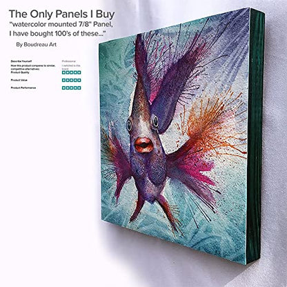 Da Vinci Pro Birch Wood Panel 7/8" Deep – 4x8 Single Panel - Fine Textured, Warp Resistant, Lightweight & Rigid – Perfect for Mounting Sanded Pastel or Watercolor Paper, Linen or Canvas