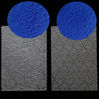 6PCS Texture Mat Stencil Molds Biscuit Cake Mold Floral Texture Fondant Transparent Printing Mould Baking Cake Decoration