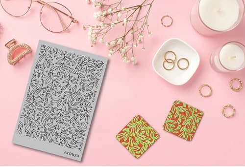 Polymer Clay Leaves Texture Sheets for Earring Jewelry Making, Clay Leaf Texture Mats for Clay Projects Polymer Clay Leaves Stamps Earrings Tools