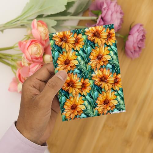 Zentangle Polymer Clay Transfer Sheet (Stained Glass Sunflower) - color: Stained Glass Sunflower