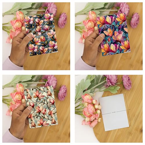 GOTO CLAY TOOLS Magnolia Stained Glass Clay Transfer Paper – 6 Pcs (4 x 5.5 inch) Polymer Clay Transfer Sheets for Jewelry Making, Crafts & DIY Clay Designs - color: Stained Glass - Magnolia