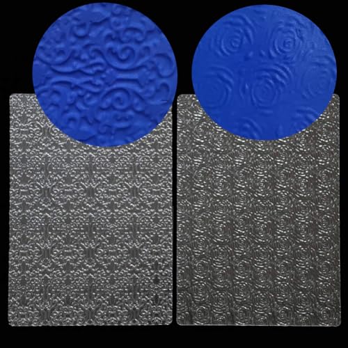 6PCS Texture Mat Stencil Molds Biscuit Cake Mold Floral Texture Fondant Transparent Printing Mould Baking Cake Decoration