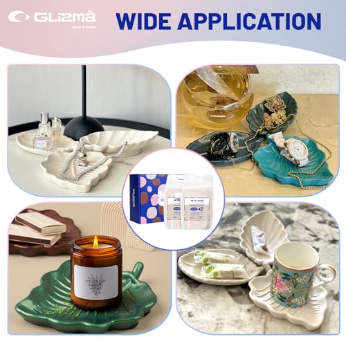 Glizma Complete Gypsum Casting Powder Kit 2 Sets 6 Leaf Trays, Home Decor DIY Beginners Crafts Kits Adults Women, Water Activated, Fast Curing, Date Night Painting Kit(Acrylic Paint Inclueded) - size: Leaf
