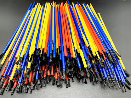 Paint Brushes Set, 300Pcs Plastic Paint Brushes Acrylic Paint Brush Watercolor Brushes Colorful Detail Painting Kit Art Supplies for Face Nail Art, Miniature Detailing and Rock Painting - color: 300pcs