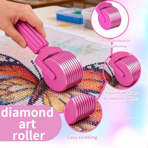 Upgraded Diamond Painting Roller Tool & Straightener, Detachable Diamond Art Roller for Smooth Pressing, 5D Gem Art Accessories and Crafting Supplies for Canvas Flattening, Green - color: Green
