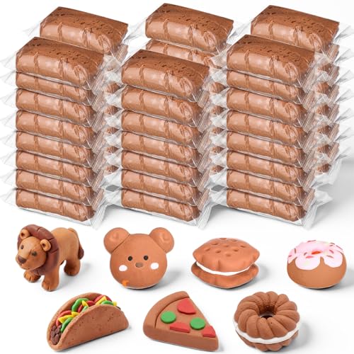 VioraWhite 40 Pcs 21oz Air Dry Clay Bulk Modeling Ultra Lightweight Foam Modeling Clay for Kids Adults Magic DIY Crafts Party Arts and School Project Gifts Supplies(Light Brown) - color: Light Brown