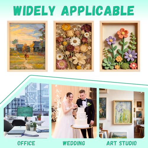 FSWCCK 2 Pack 12 x 16 inch Wood Panel Boards, Unfinished Wood Canvas Panels for Crafts, Painting Canvas, DIY Art Projects, Pouring, Arts Use with Oils, Acrylics - size: 12"X 16" 2 Pack