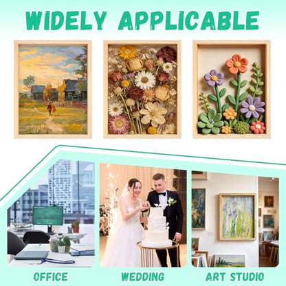 FSWCCK 2 Pack 12 x 16 inch Wood Panel Boards, Unfinished Wood Canvas Panels for Crafts, Painting Canvas, DIY Art Projects, Pouring, Arts Use with Oils, Acrylics - size: 12"X 16" 2 Pack