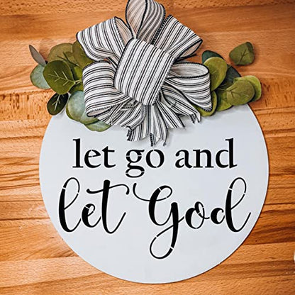 Round Christian Stencils 12” Religious Faith Stencil Jesus Plastic Stencils for Painting on Wood Canvas Mat Door Hanger - style: Christian