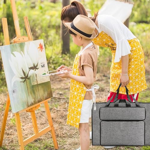 Art Portfolio Bag, 14x20inch Large Capacity Art Portfolio Case with Handles, Waterproof Portfolio Bag Organizer, Artist Carrying Bag for Artwork Sketch Drawing Canvas Photography Poster