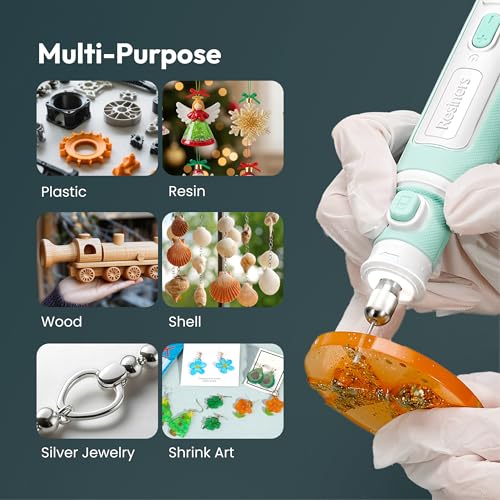 Resiners Electric Resin Drill Pen & UV Light for Resin Curing, UV Resin Light, Cordless Rotary Tool Kit