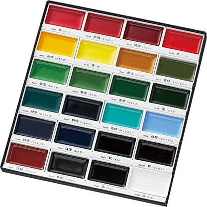 Kuretake GANSAI TAMBI Watercolor Paint Set 24 Colors, Professional-quality art supplies for artists adult painting aketching, Non-Toxic, Made in Japan - style: Set of 24 colors