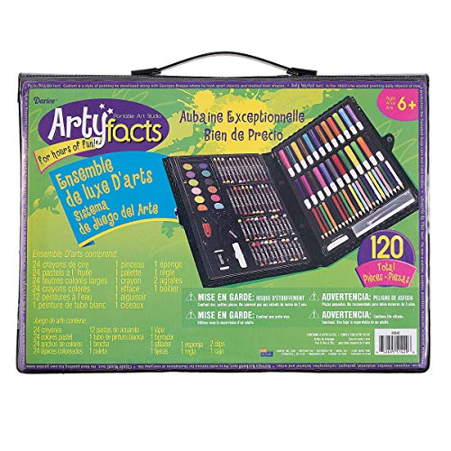 Darice 120-Piece Deluxe Art Set, Black
