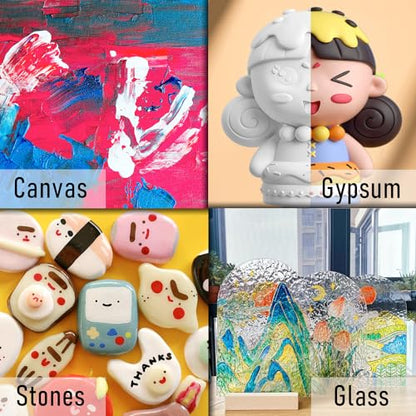 REALART Large Acrylic Paint Set (8.45oz / 250ml) Bulk Acrylic Paint Bulk Art Supplies For Canvas Painting