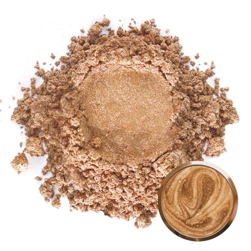 Matio Mica Powder, 1.8oz/ 50g Copper Pearlescent Effect Mica Powder for Epoxy Resin Natural Color Pigment for Soap Making, Bath Bomb, Candle Dye, Resin Craft, Paint,Nails,Jewelry, Slime Pigment - color: Copper