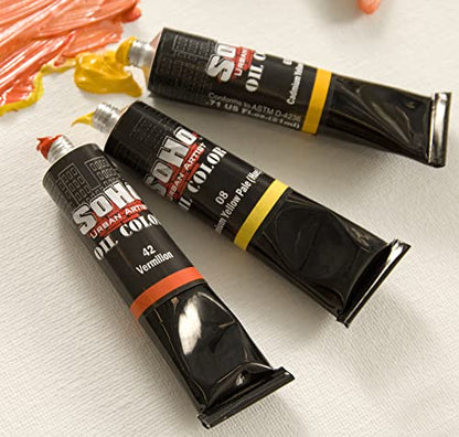 SoHo Urban Artist Oil Paint - 2 Pack, Cadmium Yellow Medium Hue 2 Pack - 170 ml Tube - Best Valued Oil Colors for Painting with Excellent Pigment Load - color: Cadmium Yellow Medium Hue
