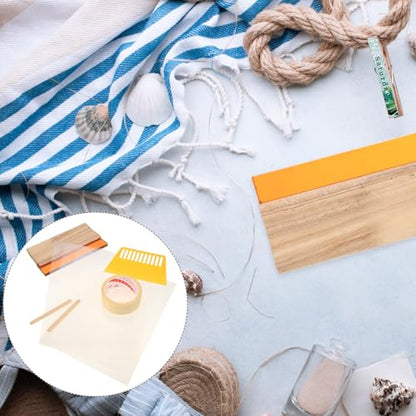 SUPVOX Screen Printing Kit 10pcs DIY Fabric Ink Squeegee Scraper Set for Handmade Silk Screen Printing Crafts Starter Supplies