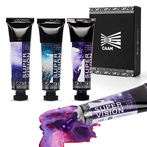 Watercolor Paint Set, Diverse Colors Layering, Attractive Art Watercolor, Vibrant Pigments, 3 Layering Colors for Professionals, Beginners, 15ml*3 Tube (Set B) - color: Set B