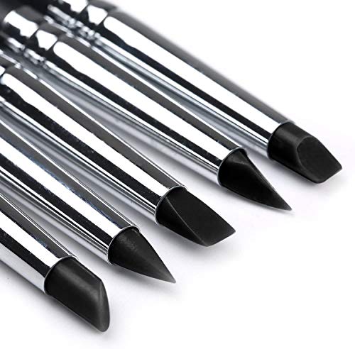 5-PACK Silicone Brush Pens,Paint Brush Set,Clay Sculpting Tools for Shaping Modeling Smoothing Pottery Decorating Pastel Blending Masking Fluid Nail Art Work