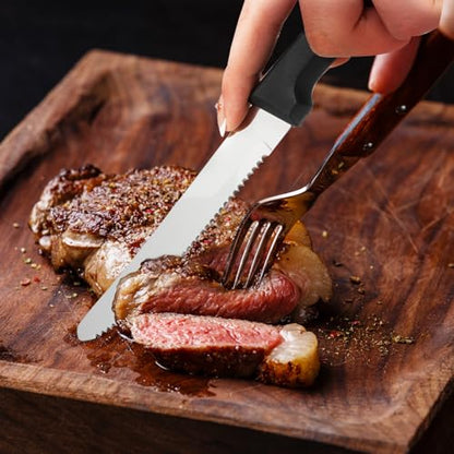 36 PCS Steak Knife Set - Stainless Steel Steak Knifes 8.7 Inch with Dishwasher Safe Steak Knoves,Metal Steak Knife,Dinner Knife Silverware for Home,Kitchen or Restaurant - size: 36PCS Steak Knife