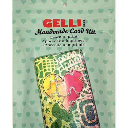 Gelli Arts DIY Gel Printmaking Set – Includes 3 x 5 Gel Plate and Supplies for Handmade Cards – Fun Craft Activity for Kids or Adults - color: Card Kit