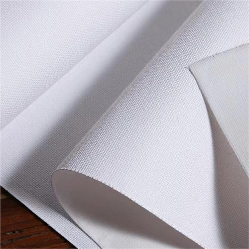Paint Canvases Panel 2 Rolls Cotton Canvas, 5M White for Oil Acrylic Painting(0.47x5m) - color: 0.47x5m